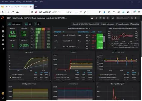 Prometheus and Grafana monitoring dashboard